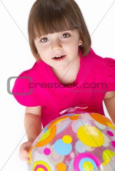 Little girl with ball