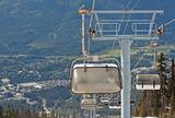 Chair lifts at Whistler Peak British Columbia