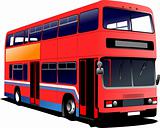 London double Decker  red bus. Vector illustration