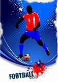 Poster Soccer football player. Colored Vector illustration for d