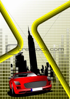 Abstract hi-tech background. Colored vector illustration for des