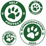 Conservation stickers