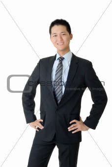 Full length portrait of young business man