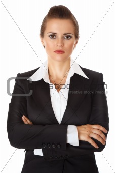 business woman with crossed arms on chest