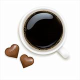 Cup Of Coffee With Chocolate
