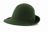 Simple green felt hat