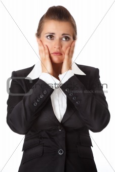 frustrated modern business woman
