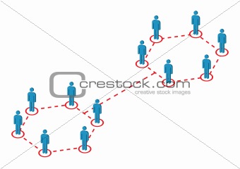 Global Male Distribution Illustration in Vector