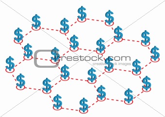 Global Profit Distribution Illustration in Vector