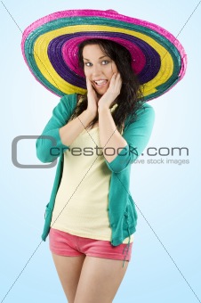 the girl with sombrero