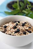 Granola with blueberries