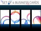 Business Cards Set. Colorful Circles.
