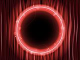 Abstract Red Lines Background with Black Circle