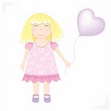 Little girl with balloon.