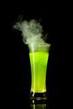 Boiling green alcohol 