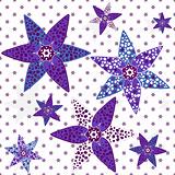 White-violet seamless pattern