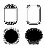 Collection vintage picture frames. Vector