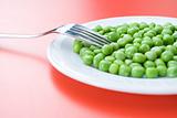 Green peas in plate