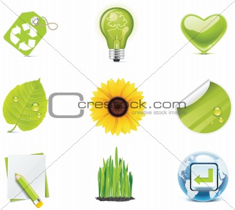 Vector ecology icon set. Part 4
