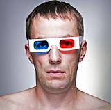 man with 3D glasses
