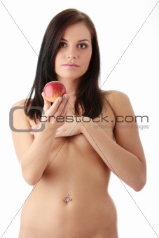 Beauty with apple