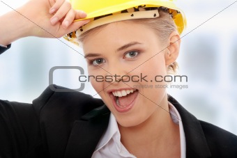 Portrait of confident female worker