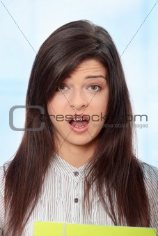 Shocked young woman