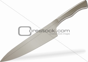 vector kitchen chef's knife with stainless handle