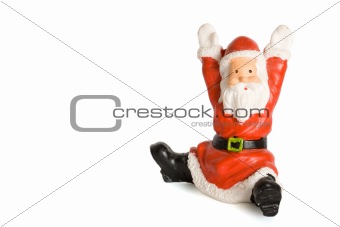 Santa Claus figurine isolated on white
