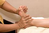 Foot massage in spa