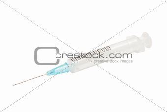 Syringe isolated on white