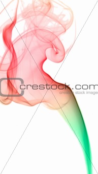 Colored smoke isolated on white