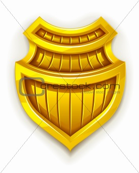 gold shield symbol of safety and protection