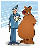 bear and policeman