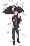 Businessman came under rain of money