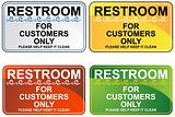 Restroom Sign Set