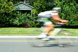 Blurred motion bicycle race