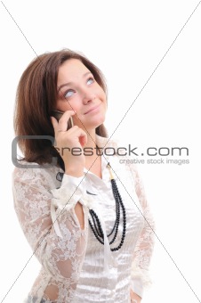 woman talking over phone
