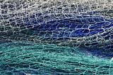 fishing nets still life background pattern