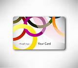 Abstract gift Card with colorful ring. Vector