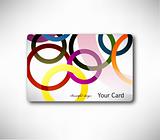Gift Card with colorful ring. Vector