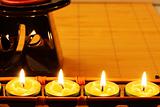 Candles and aromatherapy lamp 