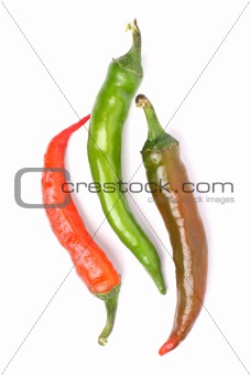 Three chili peppers