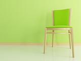 green wooden chair