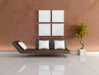 modern brown living-room