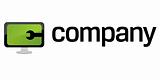 Computer repair service logo