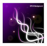 Abstract violet background with curve. Vector