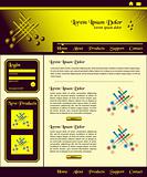 Website template design brown gold