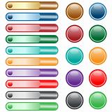 Web buttons set in assorted colors