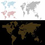 World Map Line Screen